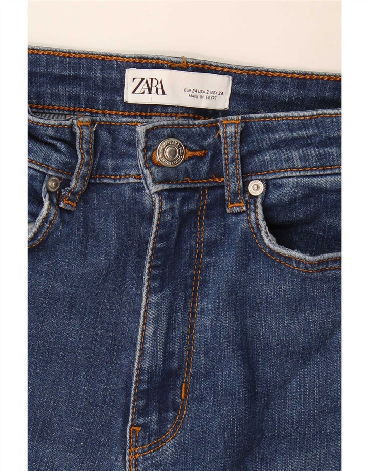 Damskie jeansy rozkloszowane Zara EU 34 2XS W24 L32 Niebieskie