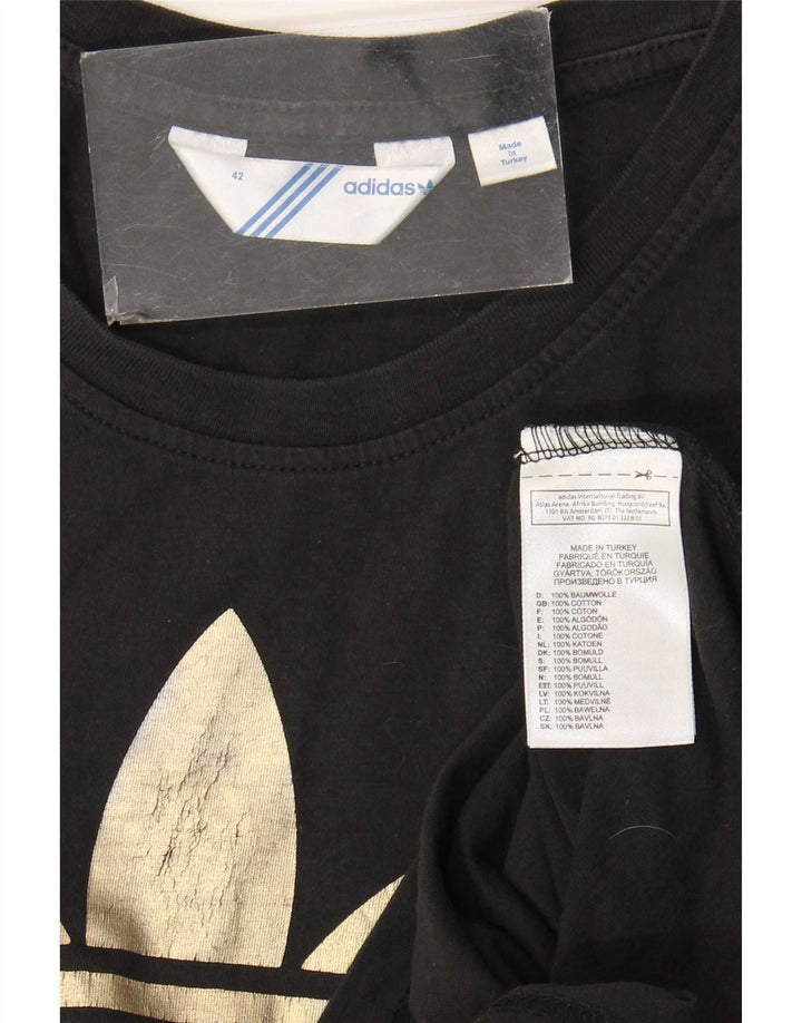 Damska koszulka graficzna Adidas Top IT 42 Średnia czarna bawełna