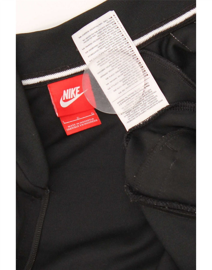 Męska kurtka dresowa Nike, duża, czarna, poliestrowa z blokami kolorów