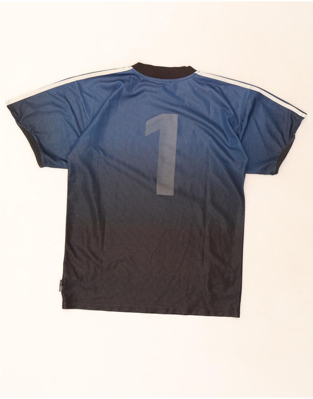 Męska koszulka z grafiką Adidas, mała, niebieska koszulka z blokiem kolorów