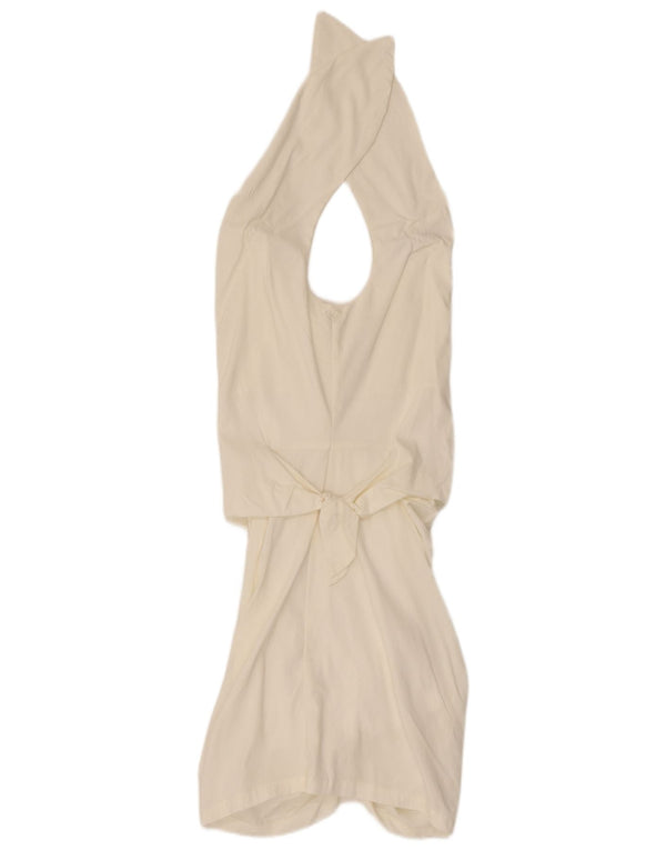 Zara Womens Halter Bodycon Dress UK 4 XS White