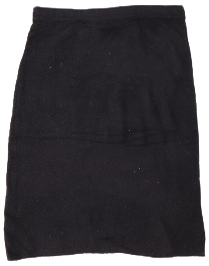 J. CREW Damska spódnica w kształcie litery A, duża W32, czarny akryl