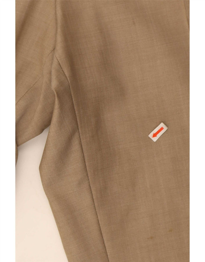 Męskie proste spodnie garniturowe Hugo Boss W36 L31 brązowe