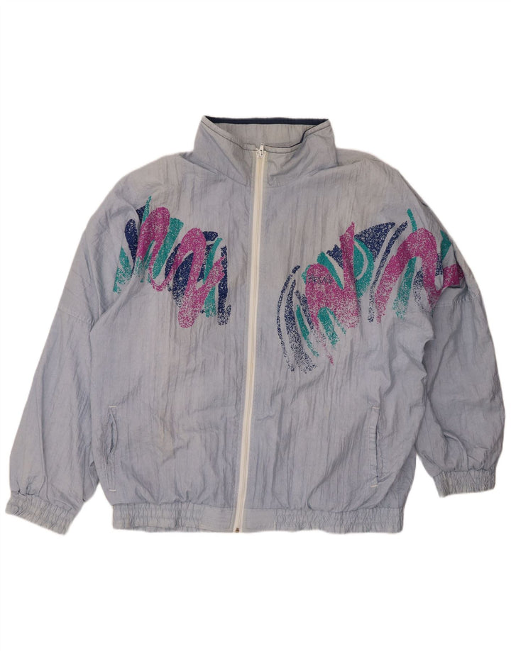 BRUGI Męska bluza dresowa o luźnym kroju z grafiką XL, niebieska, poliestrowa