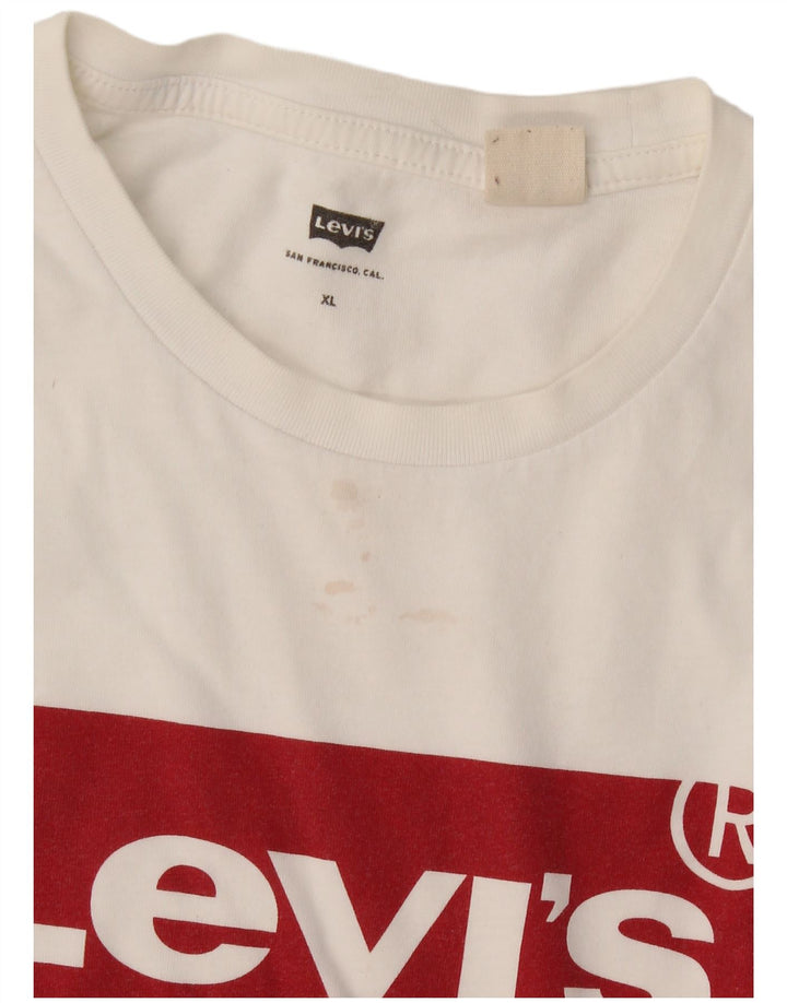 Męski T-shirt z grafiką Levi's Top XL, biały