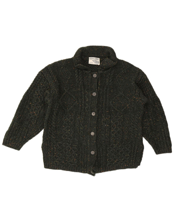 Sweter damski w stylu vintage, UK 16, duży, zielony, wełniany