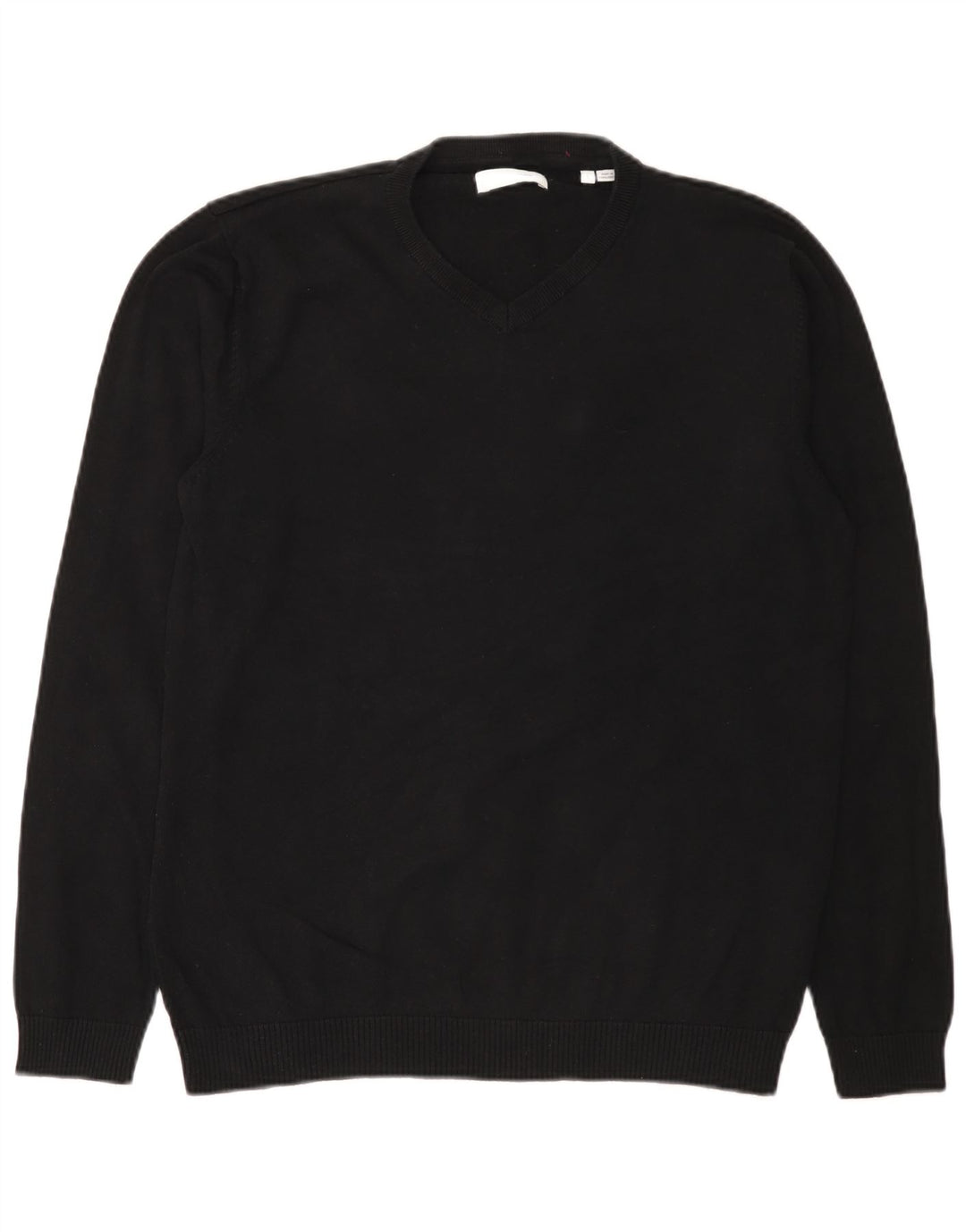 Męski sweter Jack & Jones z dekoltem w kształcie litery V, duży, czarny, bawełniany