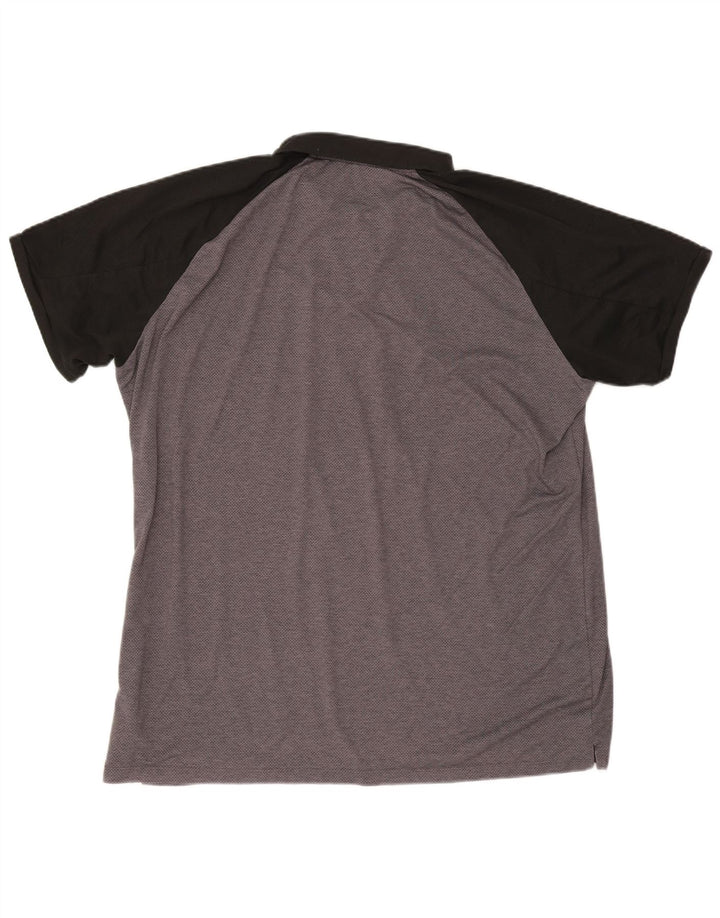 Męska koszulka polo Nike Dri Fit 2XL Szary poliester z blokami kolorów