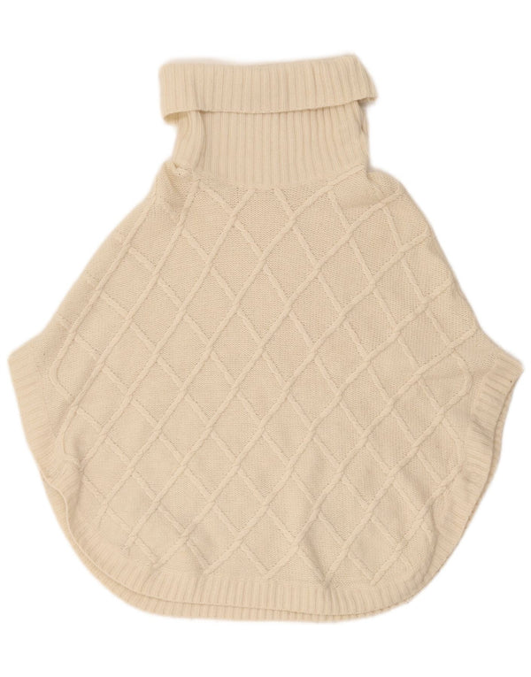 Damski sweter ponczo Massimo Dutti z wywijanym dekoltem, UK 18 XL, biały
