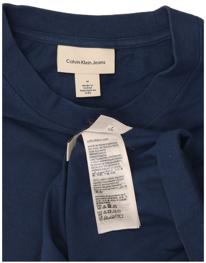 T-shirt męski Calvin Klein Jeans Top, średni, granatowy, bawełniany