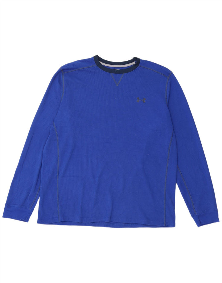 Męska koszulka Cold Gear z długim rękawem, 2XL, niebieska, poliestrowa Under Armour