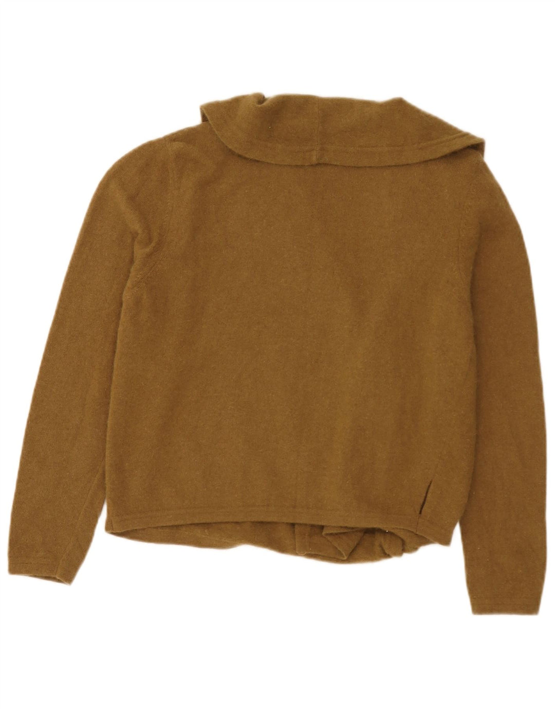 Damski sweter rozpinany Benetton z wiązaniem z przodu IT 46, duża brązowa wełna