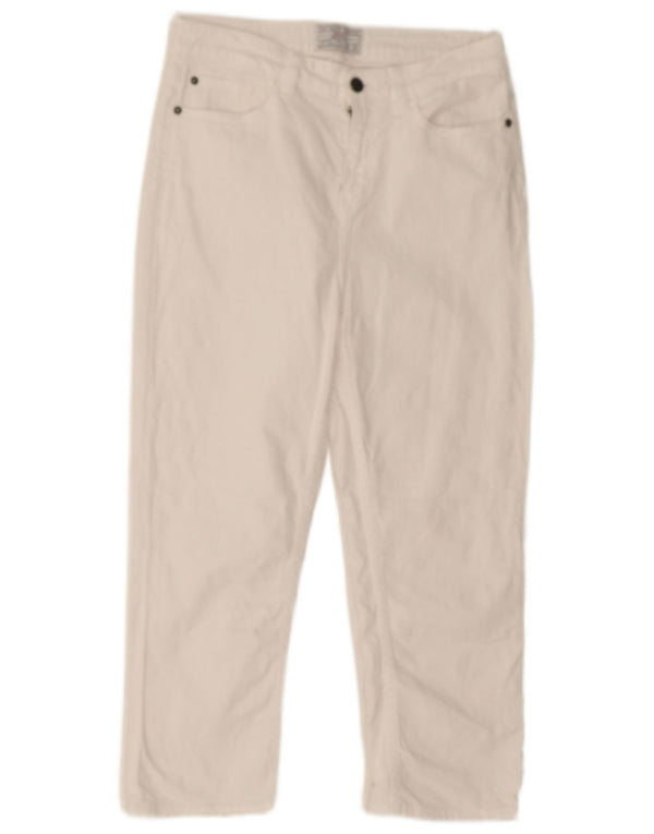 Damskie dżinsy Capri Fat Face UK 12 Medium W28 L20 Biała bawełna