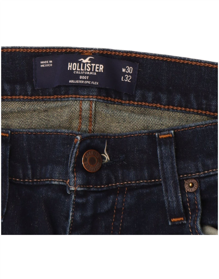 Damskie jeansy Bootcut HOLLISTER W30 L32 Granatowe, bawełniane