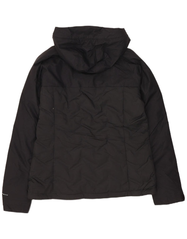 Damska wyściełana kurtka z kapturem Omni-Tech Columbia UK 14, duża, czarna nylonowa