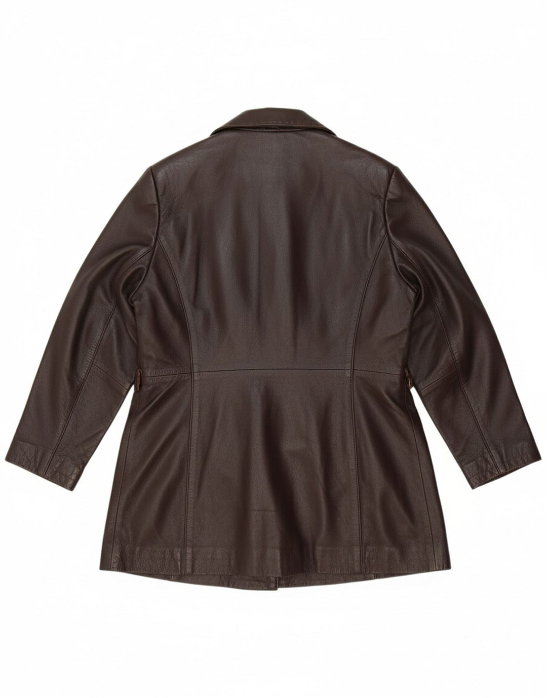 VINTAGE Womens Leather Jacket UK 14 Large Brown Leather