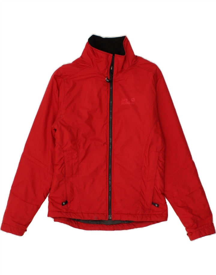 JACK WOLFSKIN Womens Windbreaker Jacket UK 10 Small  Red Polyester Vintage Jack Wolfskin and Second-Hand Jack Wolfskin from Messina Hembry 
