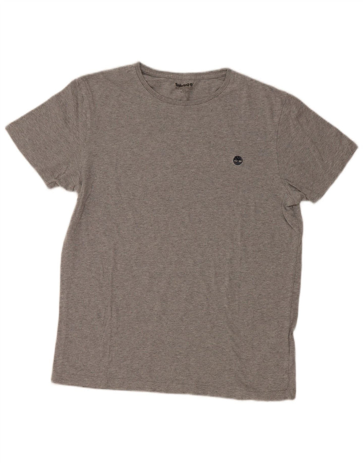 T-shirt męski slim fit Timberland, średnioszary, bawełniany