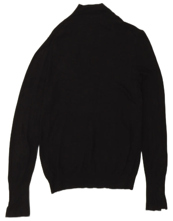 Zara Womens Turtle Neck Jumper Sweater UK 14 Medium Black Viscose