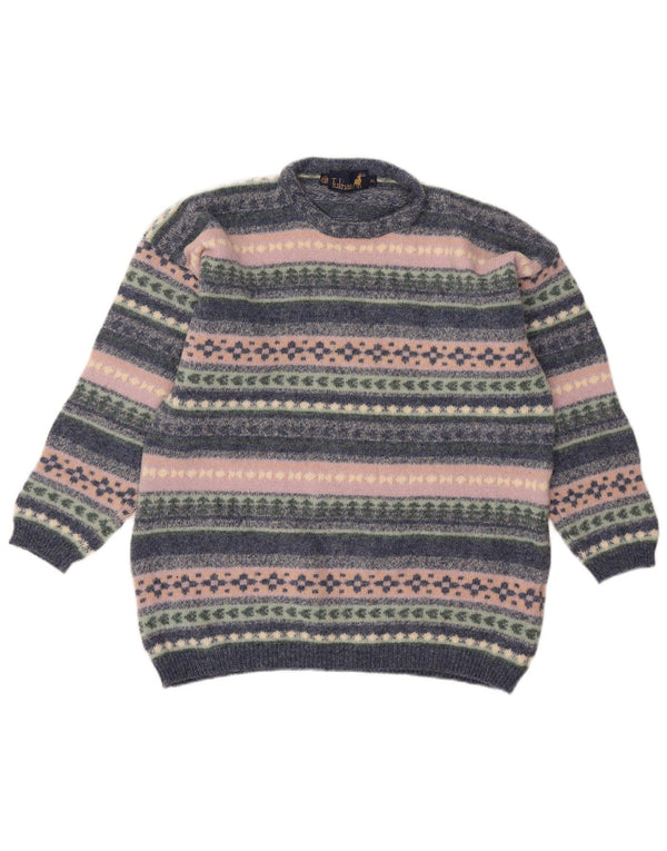 Damski sweter z okrągłym dekoltem Tulchan UK 18 XL, wielokolorowy Fair Isle