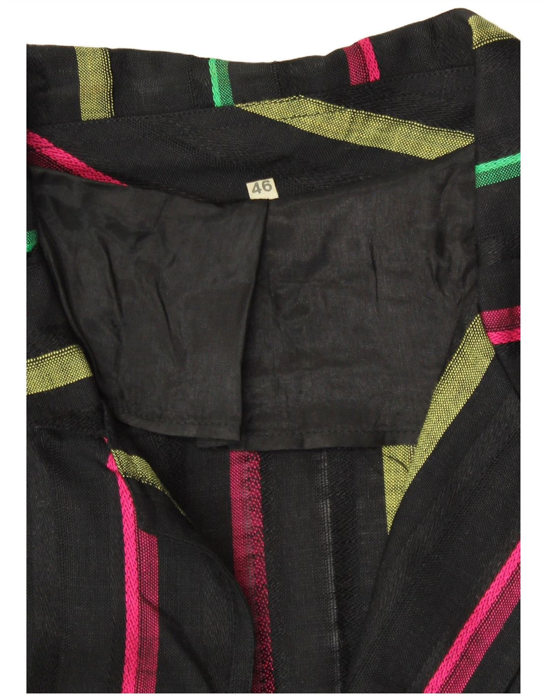 Vintage damska marynarka zapinana na 3 guziki IT 46 w duże czarne paski