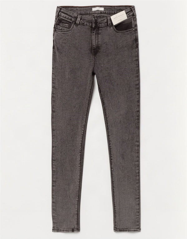 Damskie jeansy Jack Wills z wysokim stanem, bardzo obcisłe W30 L32, szara bawełna