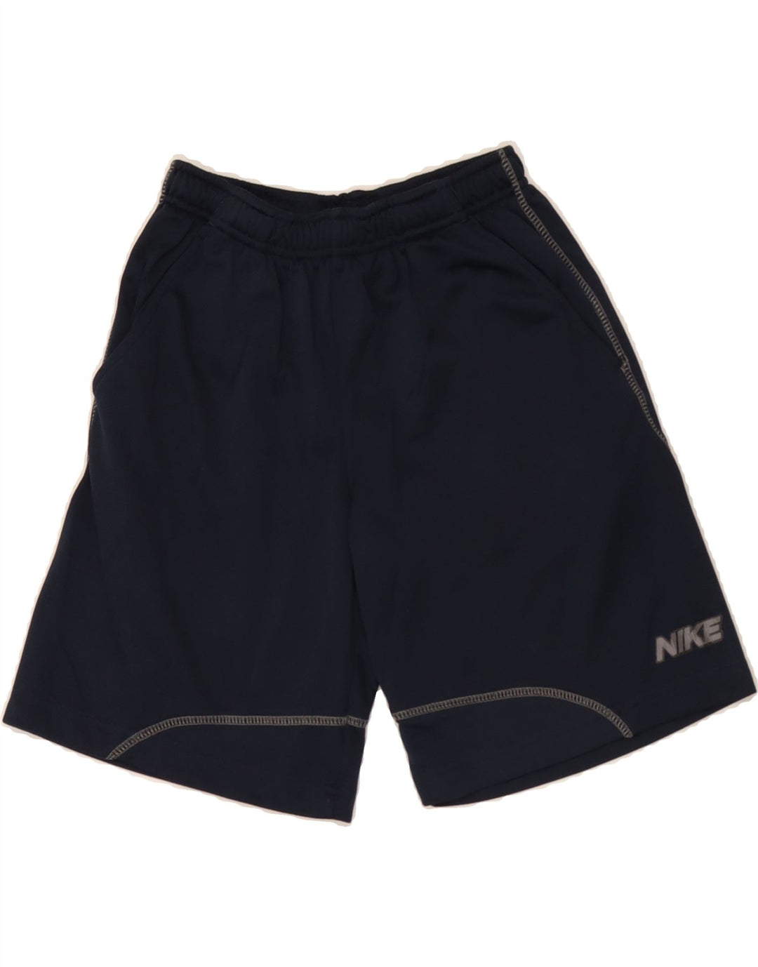 NIKE Boys Sport Shorts 7-8 Years  Navy Blue Polyester Vintage Nike and Second-Hand Nike from Messina Hembry 