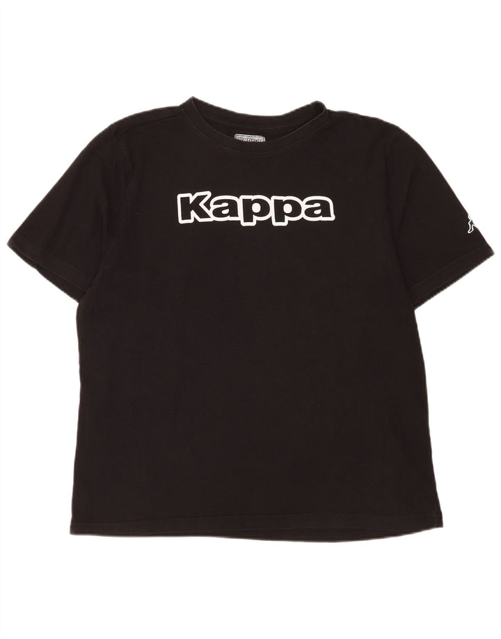 Męski T-shirt z grafiką Kappa, duży, czarny