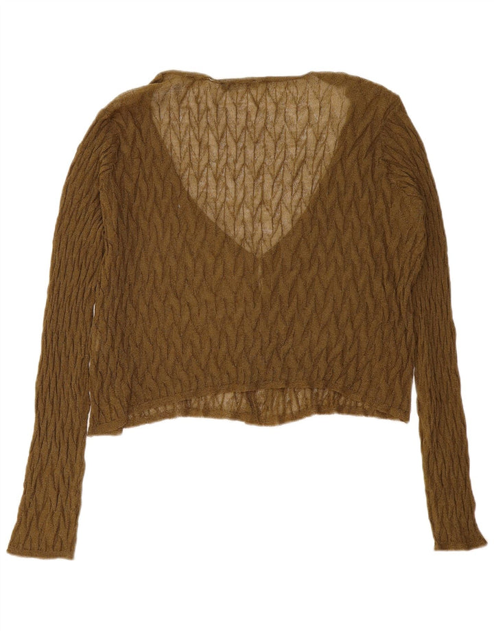 Damski sweterek Zara Crop Cardigan UK 14 Medium Khaki