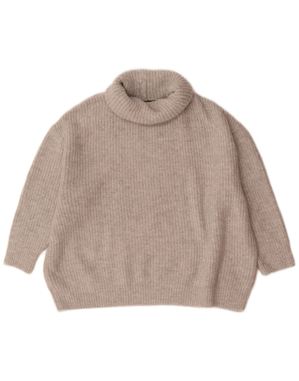 Damski sweter Zara z rękawami 3/4 i okrągłym dekoltem, UK 10 Small Grey