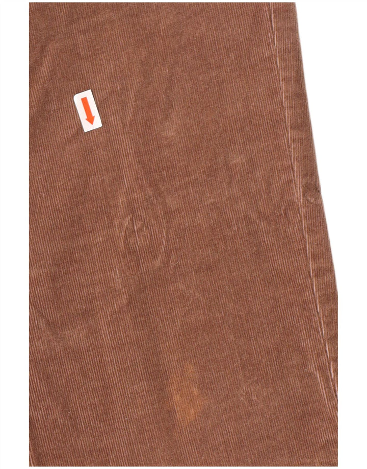 Damskie sztruksowe spodnie Benetton Slim Fit W32 L32 brązowe