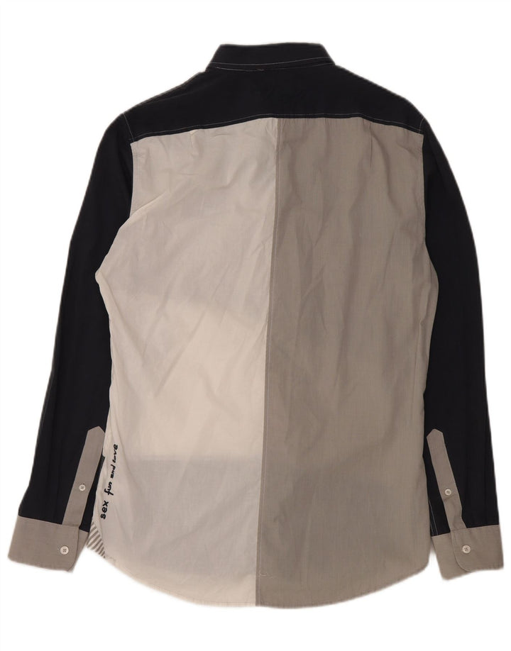 Męska koszula z grafiką Desigual, duża, wielobarwna, bawełniana z blokami kolorów