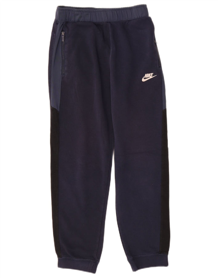 Chłopięce spodnie dresowe NIKE Joggery 13-14 lat XL, granatowe, z blokami kolorów