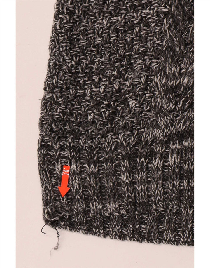 Męski sweter z okrągłym dekoltem Superdry Średni szary, nakrapiany, akrylowy, zimowy