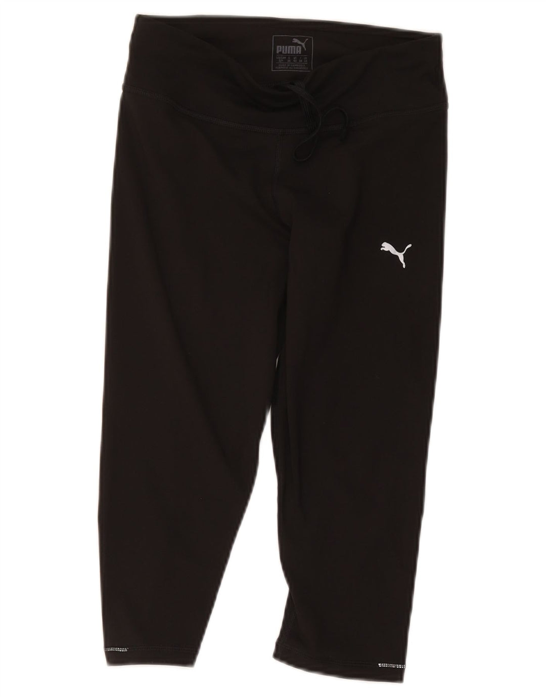 Damskie spodnie dresowe Puma Capri UK 10, małe, czarne, poliestrowe