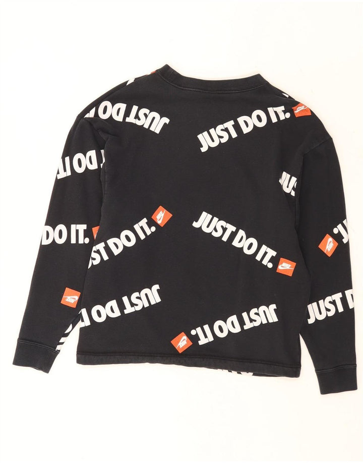 Męska bluza z kapturem i grafiką Nike, mała, czarna, bawełniana