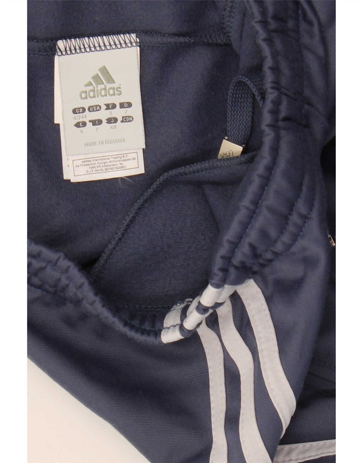 Męskie spodnie dresowe Adidas UK 42/44, duże, niebieskie, poliestrowe
