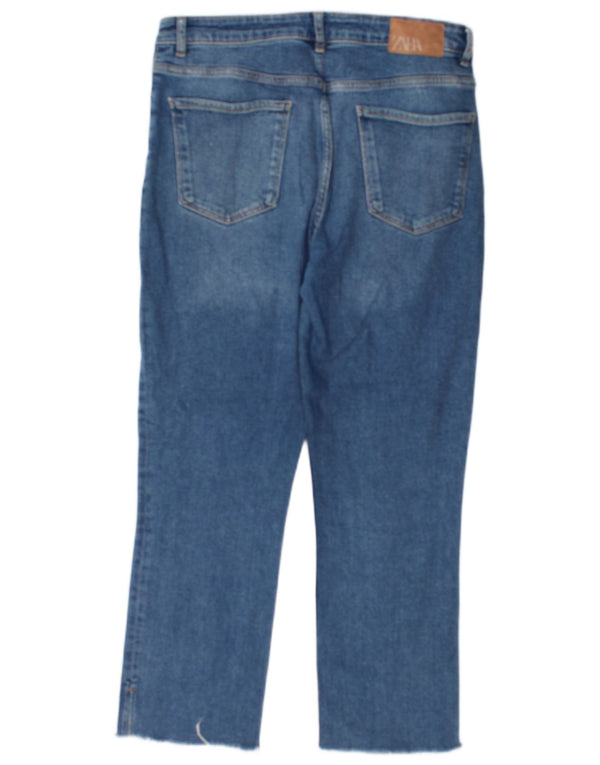 Dżinsy damskie Zara Cropped EU 42 Large W32 L25 Niebieskie