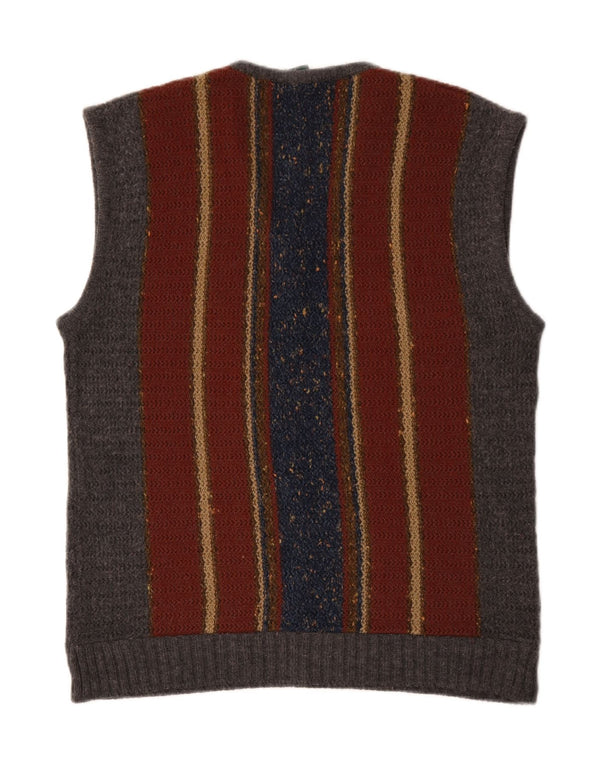 Vintage męski podkoszulek bez rękawów IT 54 XL w wielokolorowe paski