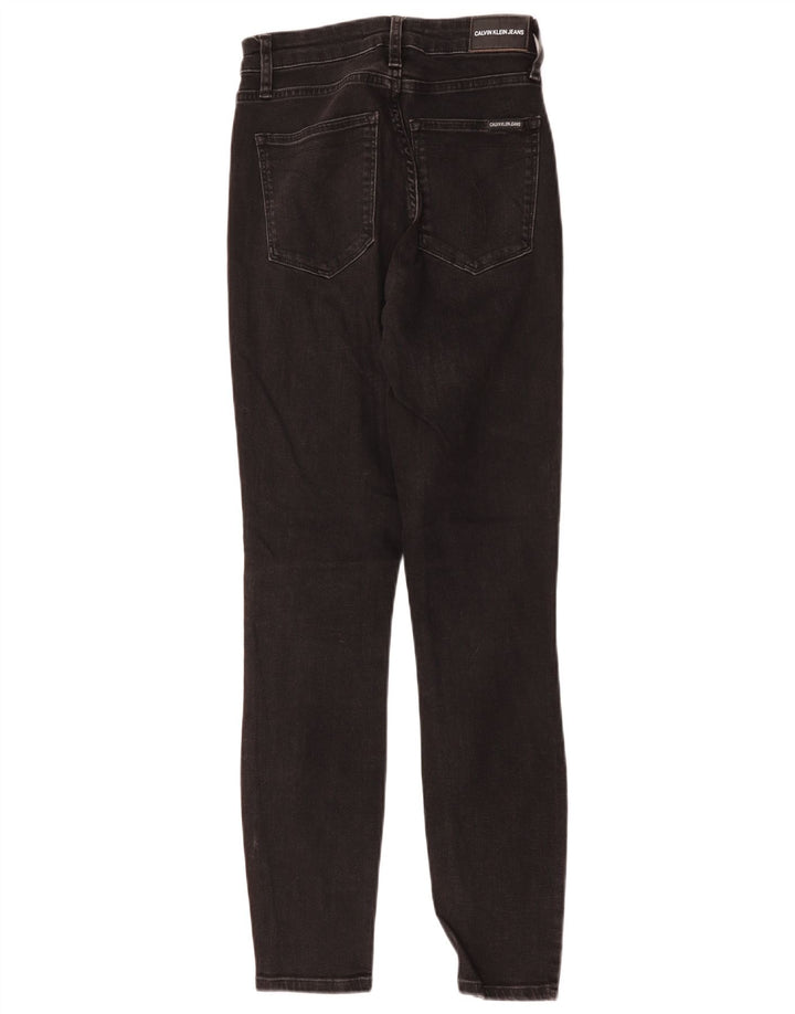 Damskie jeansy Skinny Calvin Klein W26 L30 Czarne bawełniane