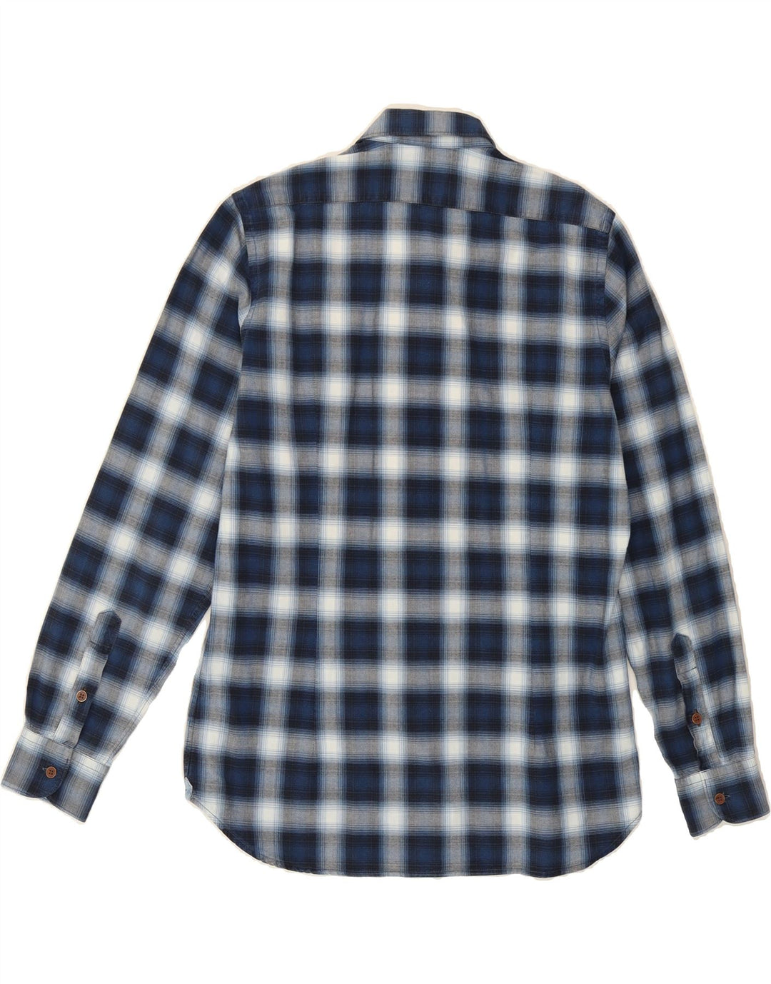 SIVIGLIA Mens Flannel Shirt Medium Navy Blue Check Cotton Vintage SIVIGLIA and Second-Hand SIVIGLIA from Messina Hembry 