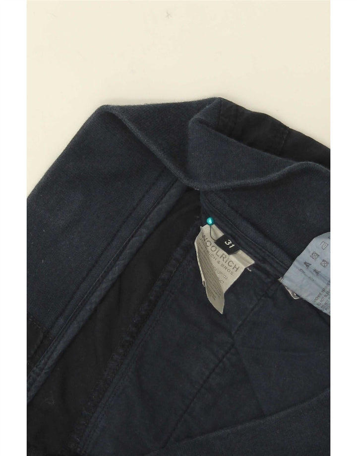 Proste spodnie damskie Woolrich W31 L31 Granatowa bawełna