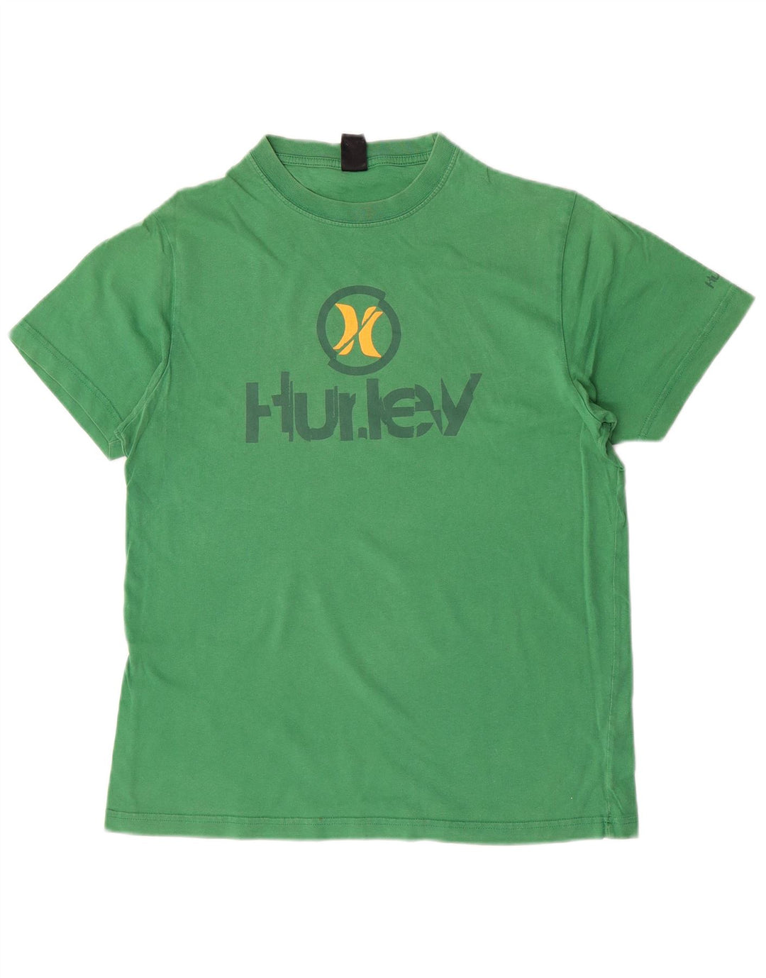 Męski T-shirt z grafiką Hurley, bawełniany, średni zielony