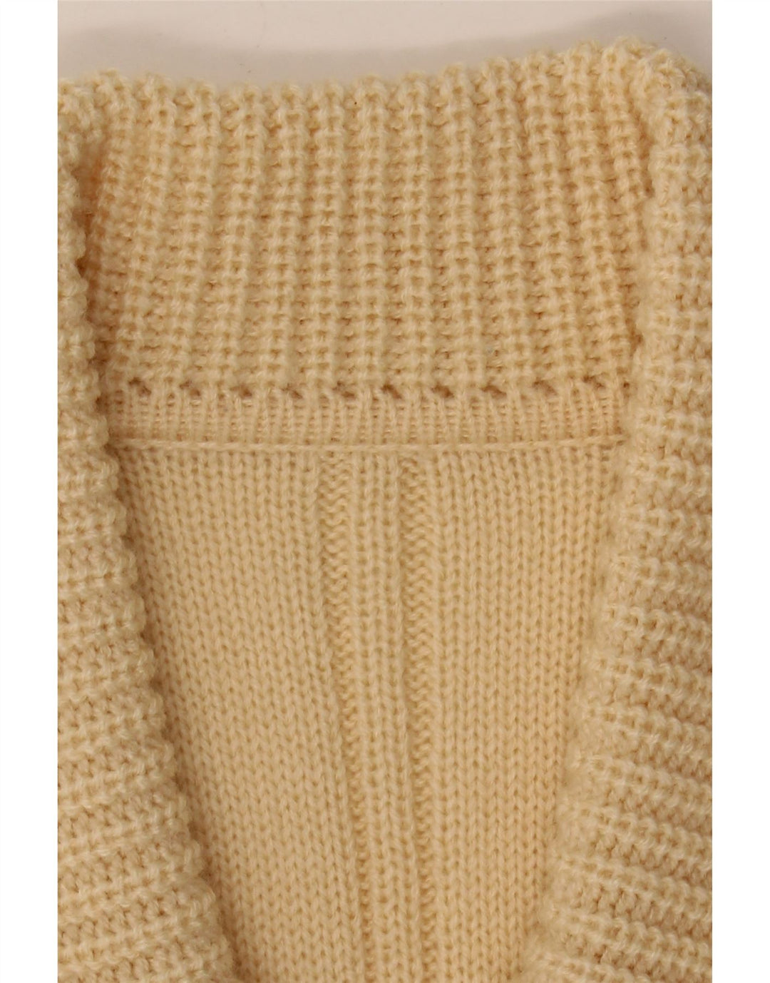 VINTAGE Womens Cardigan Sweater UK 12 Medium Beige Vintage Vintage and Second-Hand Vintage from Messina Hembry 