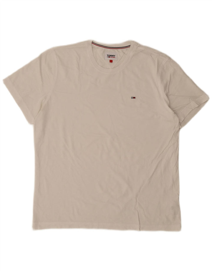 T-shirt męski TOMMY HILFIGER, duży, biały, bawełniany