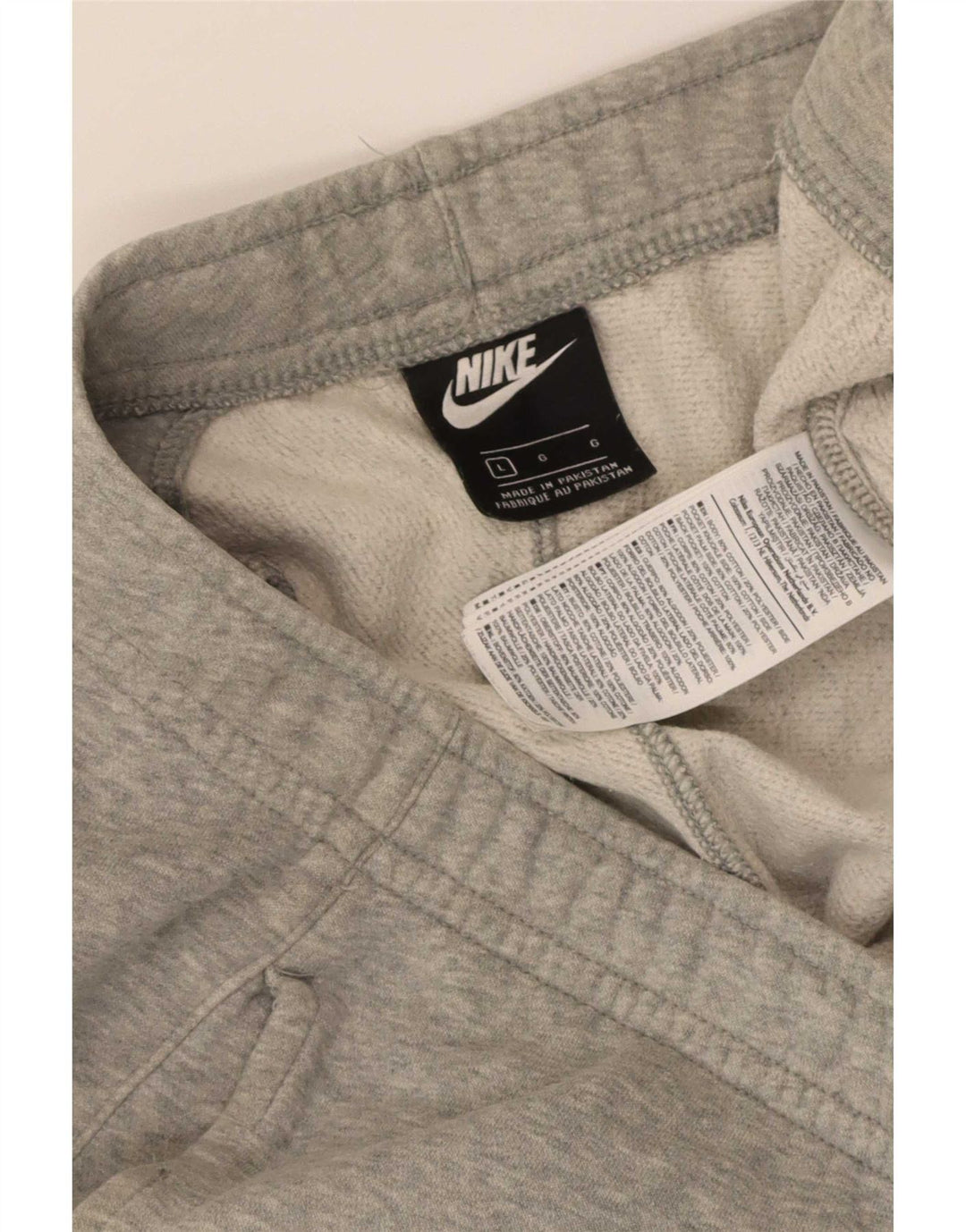 Męskie spodnie dresowe Nike, duże, szare, bawełniane w cętki
