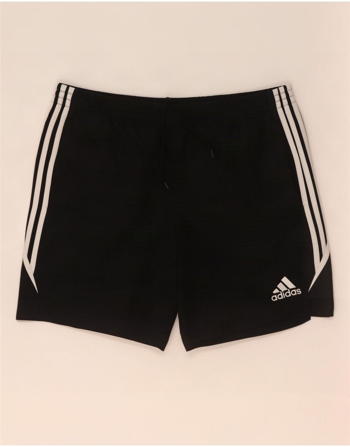 Męskie spodenki sportowe Adidas, duże, czarne, z blokami kolorów, poliestrowe