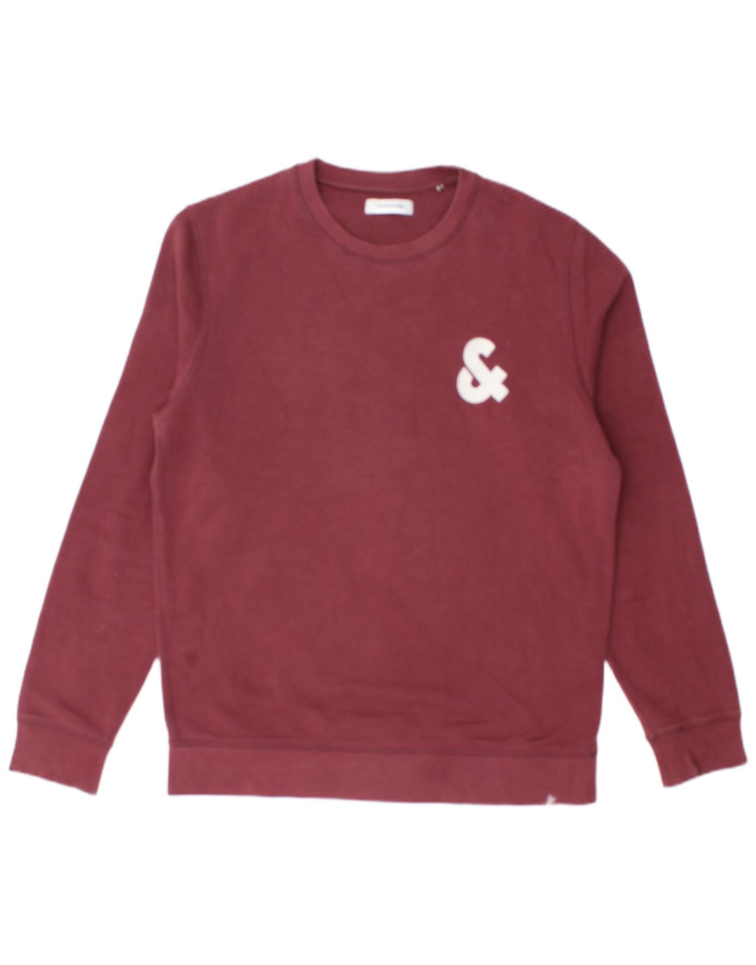 Męska bluza z grafiką JACK & JONES, średnia, bordowa bawełna