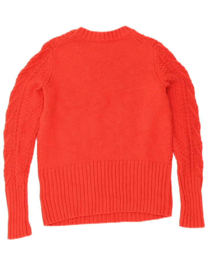 Sweter damski Gap z okrągłym dekoltem, UK 10, mały, czerwony, bawełniany