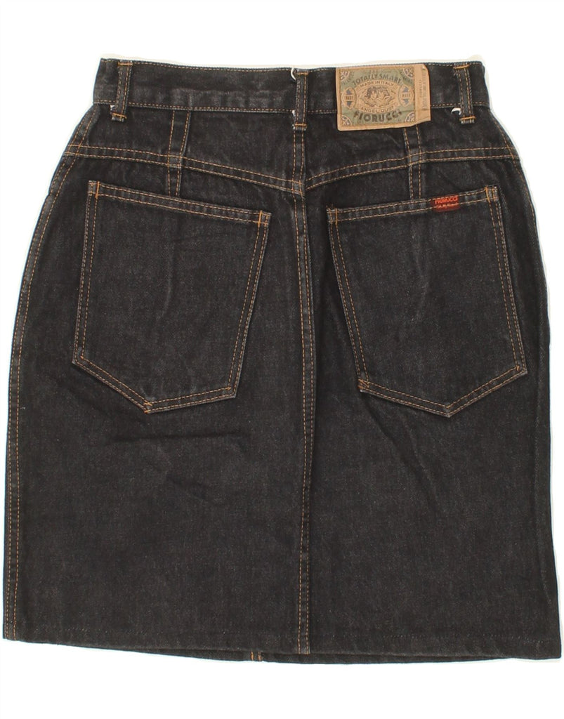 FIORUCCI Womens Denim Skirt IT 44 Medium W26 Grey Cotton Vintage Fiorucci and Second-Hand Fiorucci from Messina Hembry 